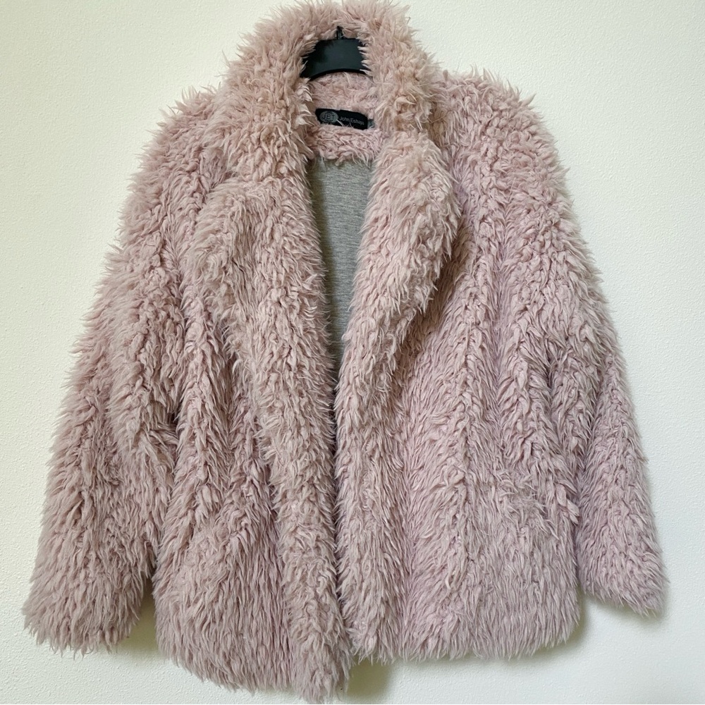 JET by John Eshaya Pink Teddy Jacket one size